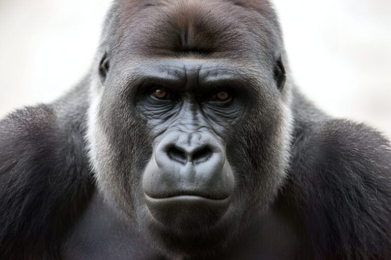 Majestic silverback gorilla portrait Kong the silent sovereign 4K ultra HD mobile wallpaper