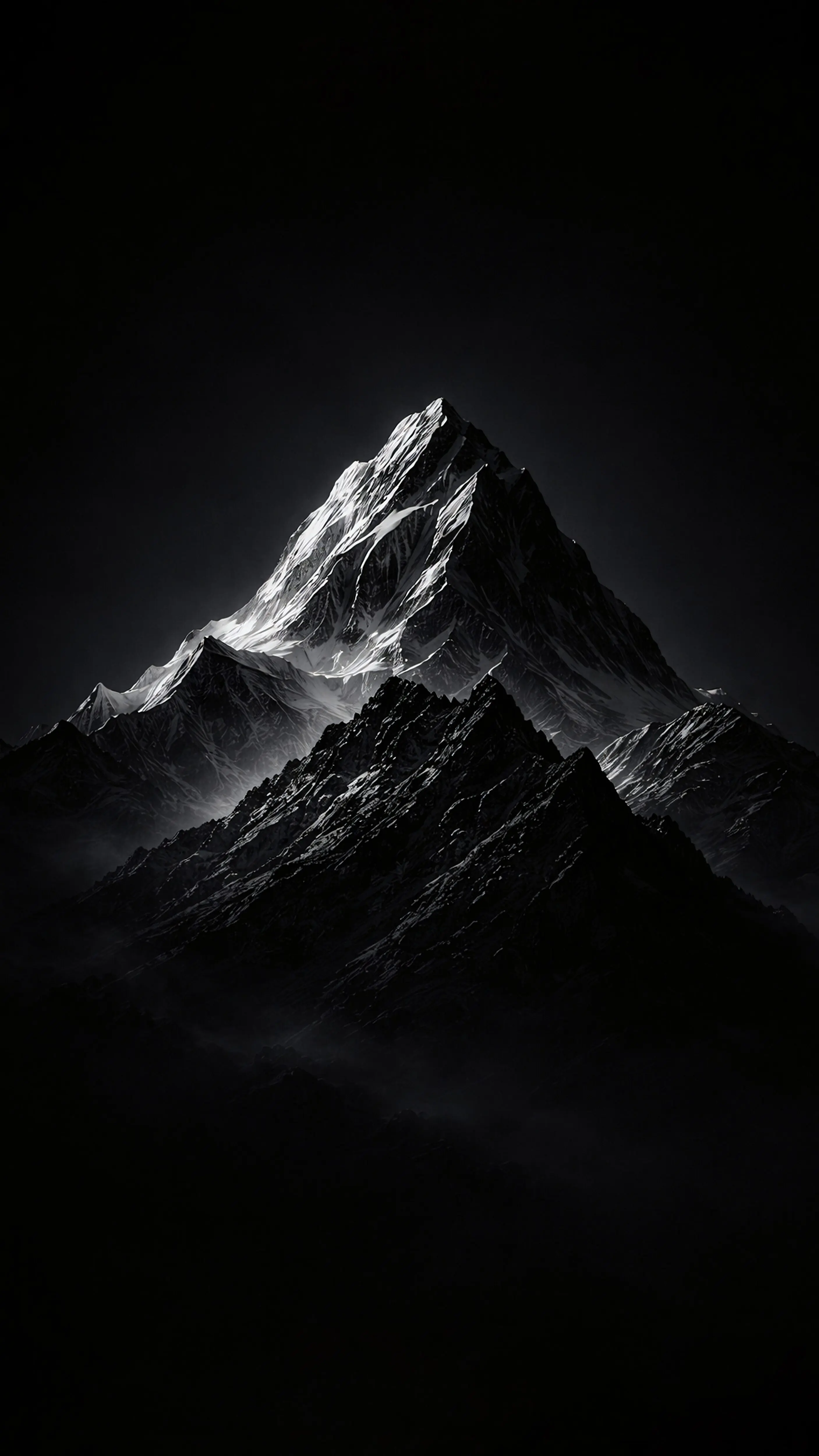 Black & White Mountain Wallpaper