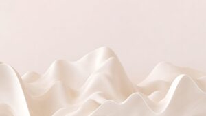 Highly detailed 3D digital render of smooth elegant cream off-white flowing abstract waves resembling soft fabric or minimalist hills clean aesthetic 4K ultra HD PC desktop wallpaper