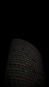 Black Minimalist Architecture 4K: Geometric Building Mobile Wallpaper