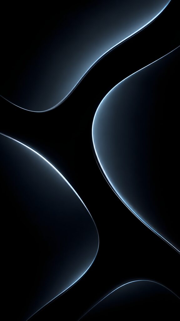Black AMOLED Wallpaper 4K - Minimalist Fluid Lines - 4k Mobile Wallpapers