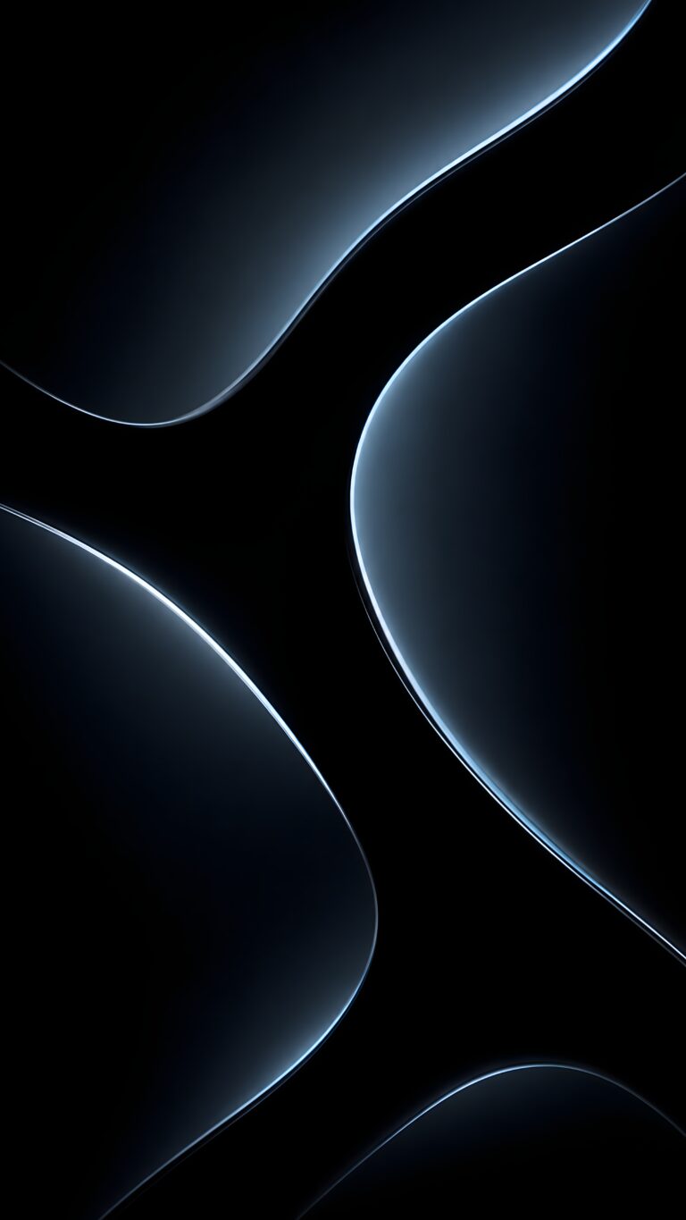 Black AMOLED Wallpaper 4K - Minimalist Fluid Lines - 4k Mobile Wallpapers
